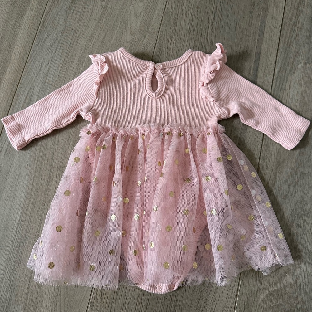 Just Lizzy Pink Baby Dress with Ruffles